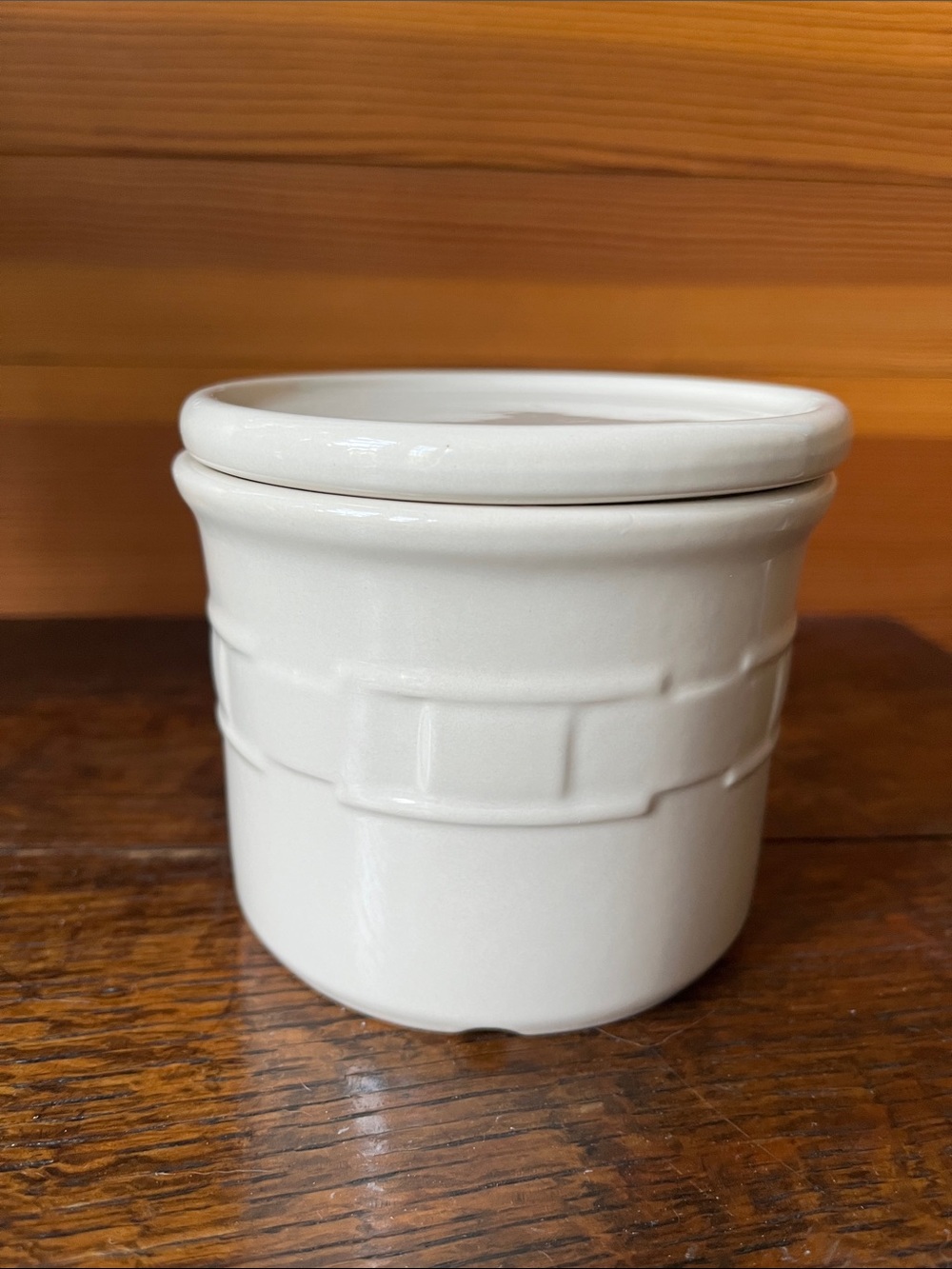 LONGABERGER POTTERY SALT CROCK 1 PINT